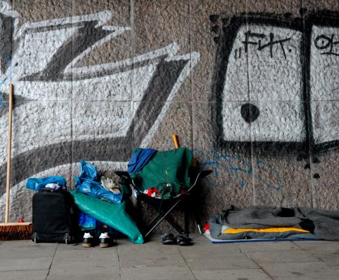 Titelbild SW Webseite, Schlafplatz obdachlose Menschen